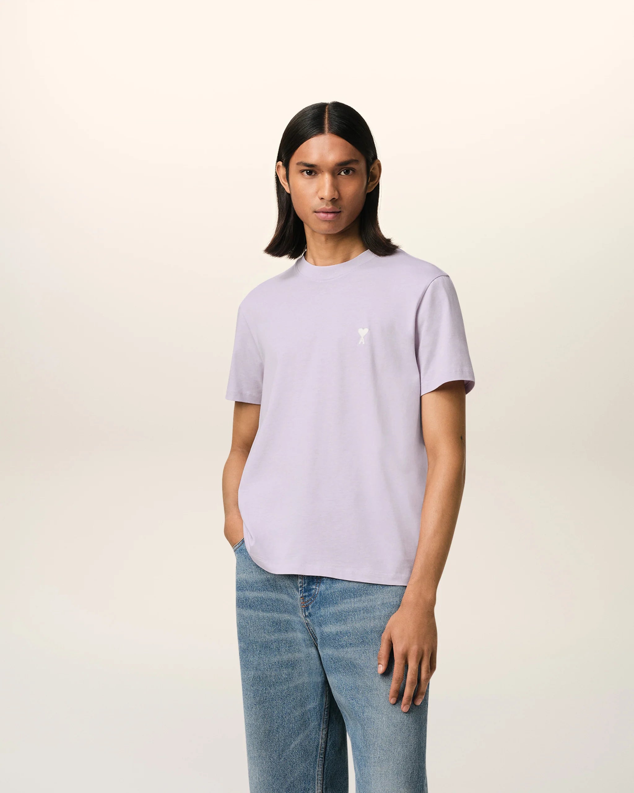 ami : T-Shirt Violet Ami de Coeur En Coton