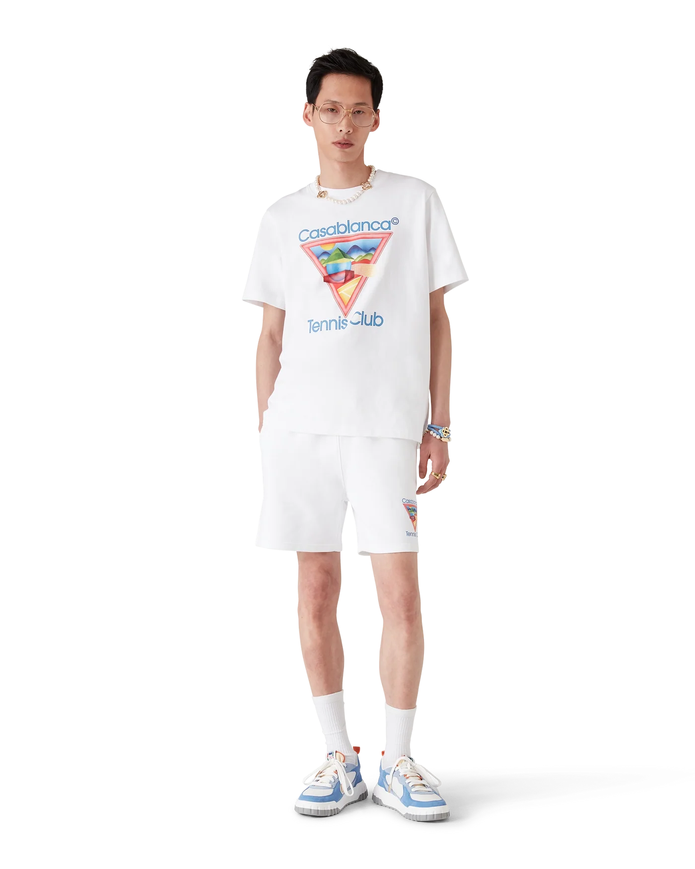 Casablanca : Tennis Club Icon T-Shirt Blanc