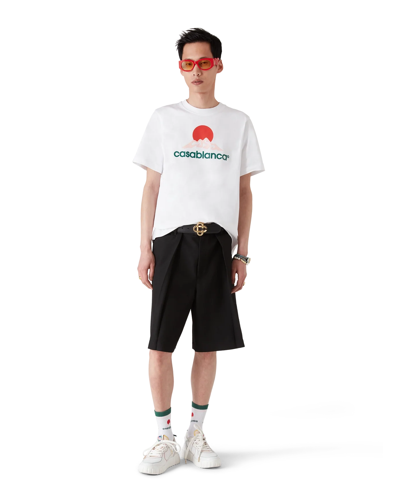Casablanca : Montagne T-Shirt Blanc