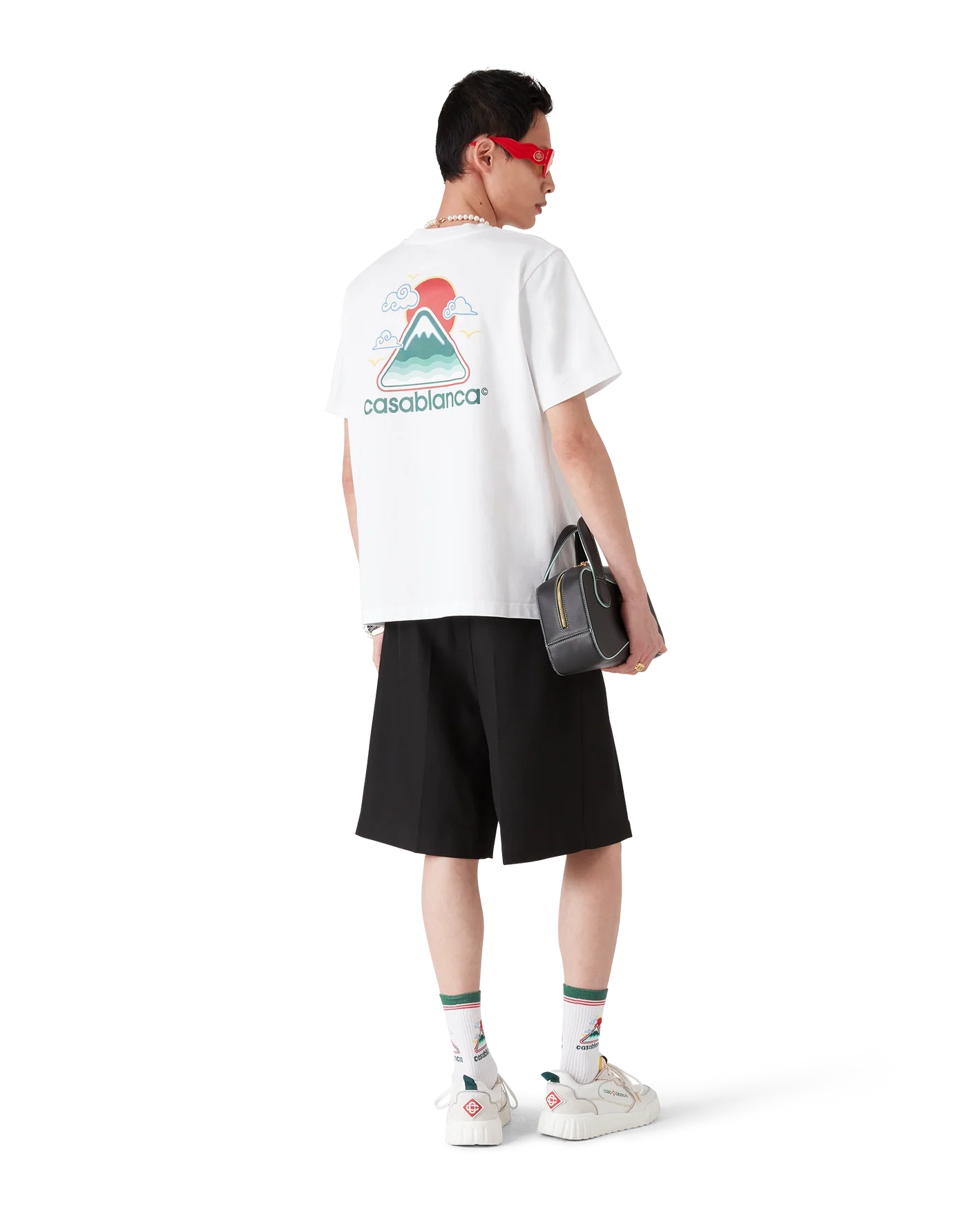 Casablanca : Montagne Ondulee T-Shirt Blanc