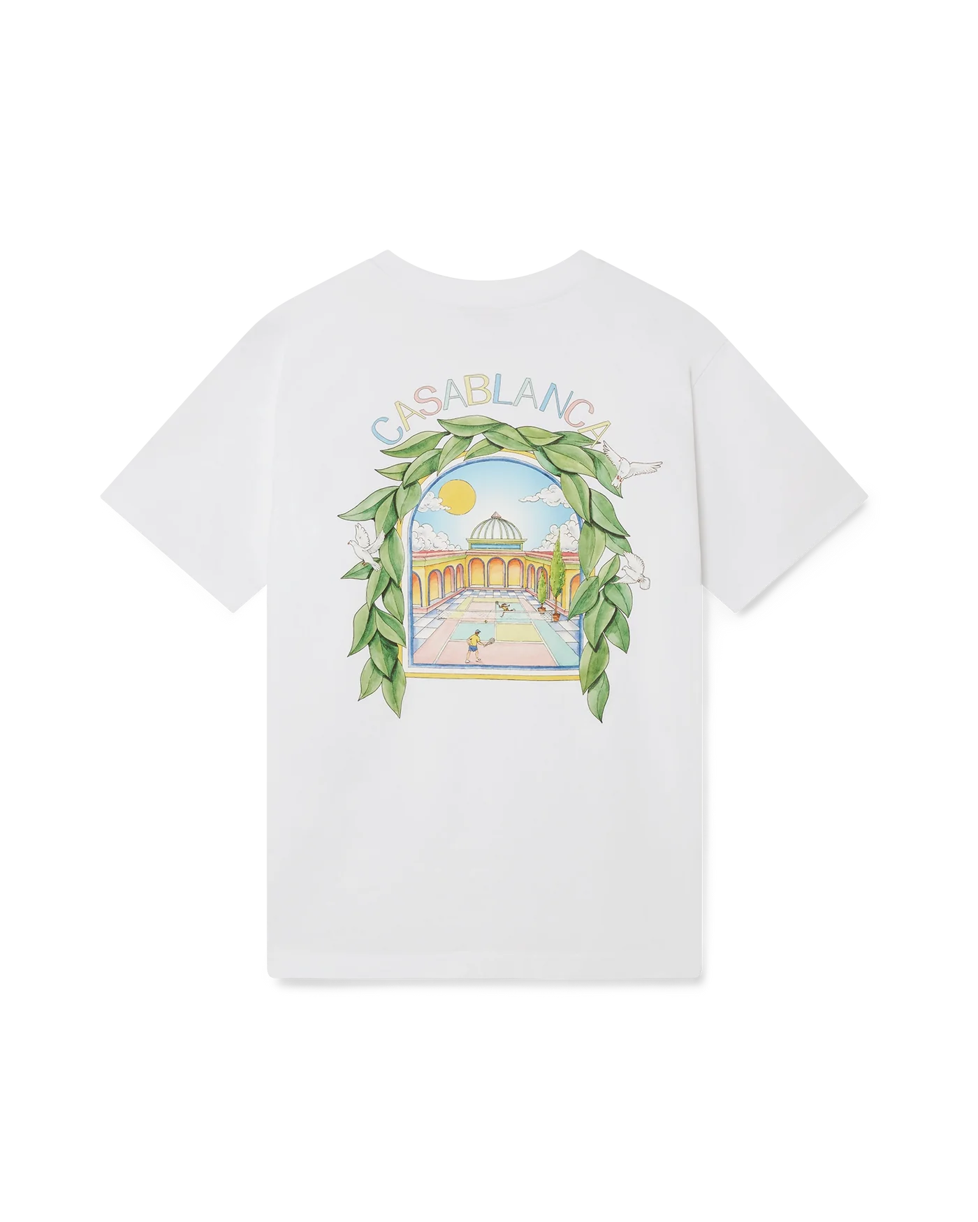 Casablanca : L'Arche De Tennis T-Shirt Blanc