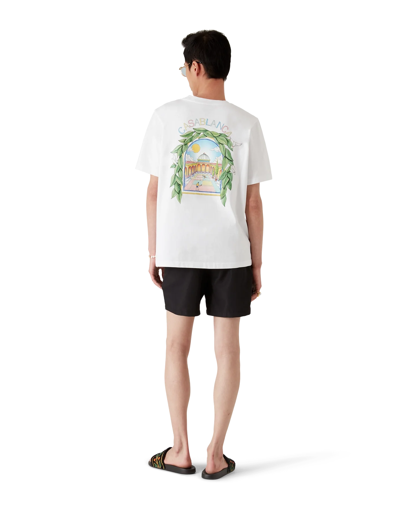Casablanca : L'Arche De Tennis T-Shirt Blanc
