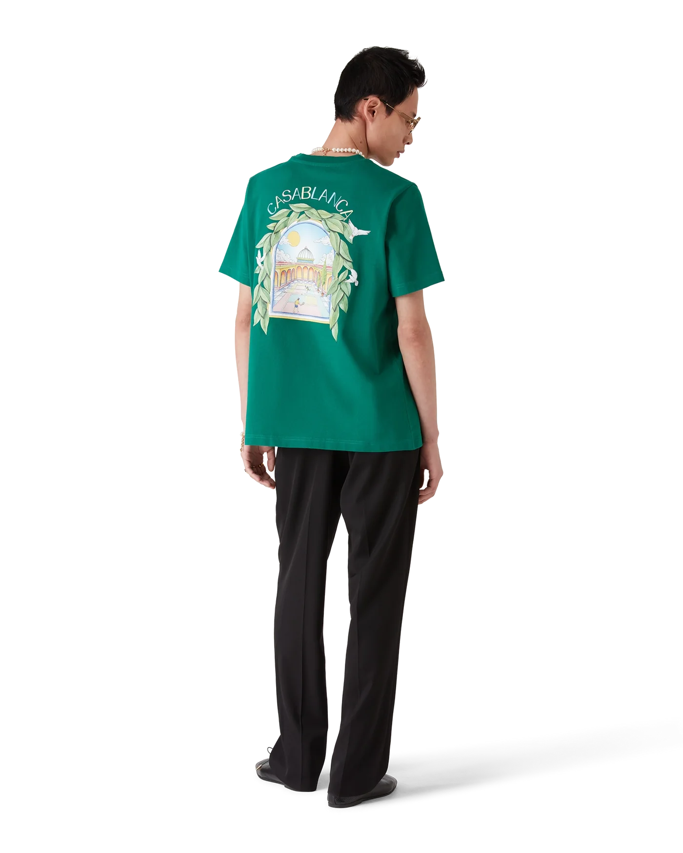 Casablanca : L'Arche De Tennis T-Shirt Vert