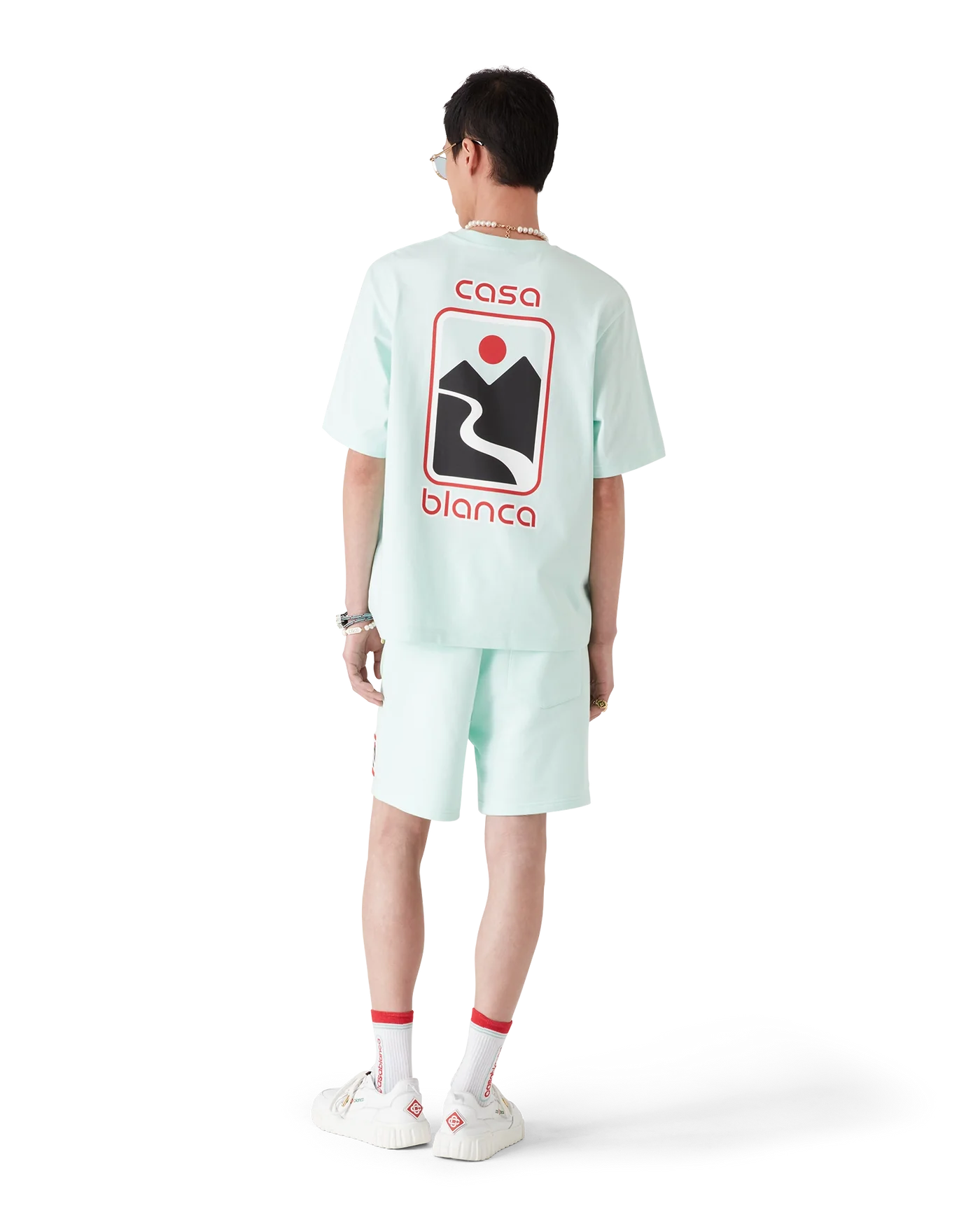 Casablanca : Sunset Valley T-Shirt Vert ciel